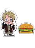 Hetalia Axis Powers America & Burger Pin Set