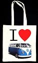 I Love VW Camper Van, Retro Shopping Bag