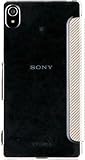 RoxFit Ultra Slim Flip Book Case For Sony Xperia Z5 (Silver) With Clear Back