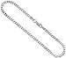 Sterling Silver Italian Curb Cuban Link Chain Necklace 3mm Beveled Edge Nickel Free, 20 inch