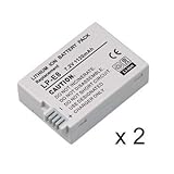 2 Pack LP-E8 LPE8 Equivalent Battery for Canon EOS Rebel 550D, Rebel T2i