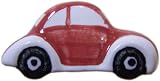 Red Car Shaped Ceramic Cabinet Drawer Pull Knob