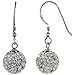 Sterling Silver 10mm Round White Disco Crystal
