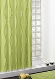 Gedy Extra Long Green Shower Curtain 180x200cm & rings – C0218-213