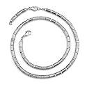 Classy Bamboo Style Mens Stainless Steel Link Necklace
