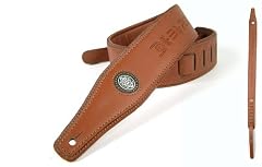 Brown 'Embossed Series' Leather Guitar Strap for Electric/Acoustic/Bass Guitar