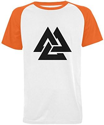 Jonnert Men's Valknut Logo Short Sleeve Raglan T Shirt (USA Size)