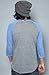 Alternative Apparel The Eco Heather Raglan Henley in Grey & Royal