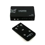 Basic 3x1 HDMI Switch with Remote Control - 3 Port HDMI SWITCH 3 x 1 Hub Box (3 way input, 1 output) v1.3b for HDTV/Sky HD/Blue Ray/PS3/Xbox 360/Virgin, 1080P Full HD supportedby Cablesson