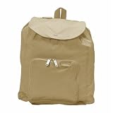 Zip Out Backpack with Pouch in Khaki By Baggallini