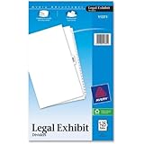 Avery Legal Index Dividers, Legal Size, Side Tabs, 1-25 and Table of Contents, 1 Set (11371)