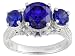 7.24CTW BELLA LUCE TANZANITE COLOR AND DIAMOND SIMULANT STERLING SILVER RING