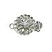1 pc 925 Sterling Silver Spring Daisy Flower 1 Strand Love Heart Pearl Box Clasp 16mm Connector Switch / Findings