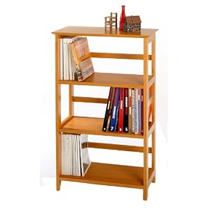 4-Tier Bookshelf - Honey Pine