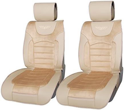 Leather Like Suede 2 Front Car Seat Cover Cushions Ford 802 Tan