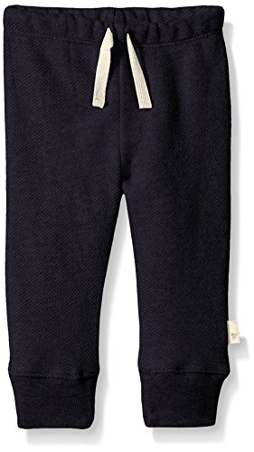 Burt's Bees Baby Boys' Organic Loose Pique Pant, Midnight, 18 Months