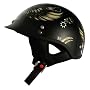 VCAN Awesome Aviator Graphics Gloss Black Medium Cruiser Half Helmet