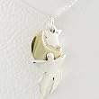 Star Dancer Pendant in Sterling Silver and Brass on 16" Chain, #8762