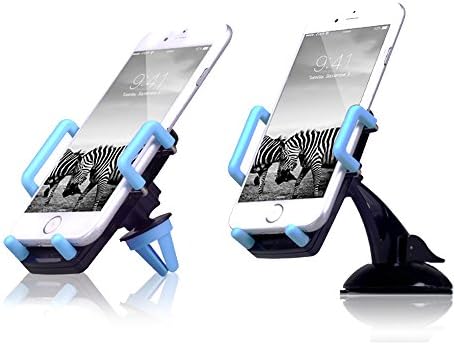 MOJA® 3 in 1 Universal Blue Smartphone Car Mount Holder Cradle Perfect fits Iphone6/6Plus/5/5s/5c/4/4s, Samsung Galaxy S5/S4/S3/Note3 and All Other Smartphones.Dashboard/Air Vent/Windshield Car Phone Holder.Easy to Insall, Long Lasting, High Quality, 360 Degree Adjustability
