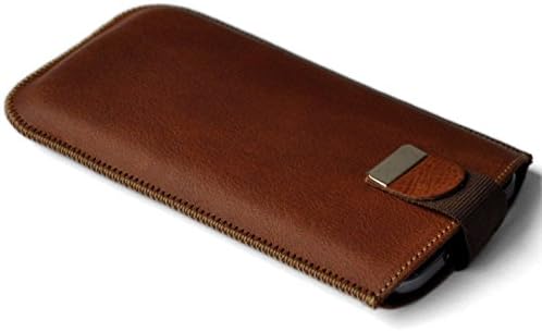 Brown leather case for Samsung Galaxy S7 Edge cover lined magnetic flap handmade sleeve pocket pouch
