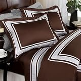Union Square 300TC Single Ply Duvet Set/Metro Col., King, Chocolate