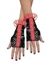 Unique Glovettes Black Red Accents Fingerless Gloves