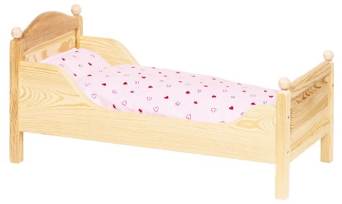 Goki 51801 - Puppenbett mit Bettzeug