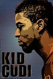 Kid Cudi Artistic Portrait in Blue Music Poster Print - 24x36
