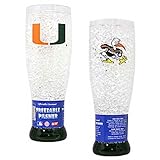Miami Hurricanes UM NCAA Crystal Pilsner Glass