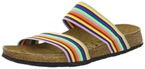 Hot Sale Birki's Women's Birkis Curacao Flat,Rainbow Stripe,39 EU/8-8.5 M US