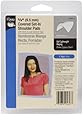 3/8" Covered Set-In W/Hook & Loop Tape Shoulder Pads-White 2/Pkg