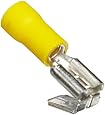 Morris Products 12016 Piggy Back Disconnect, Vinyl Insulated, Yellow, 12-10 Wire Size, 0.032"X0.250" NEMA Tab (Pack of 100)