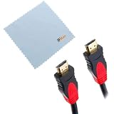 Buy GTMax (50FT Black&Red) HDMI With Ethernet Cable + Microfiber Cleaning Cloth...