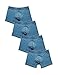 DAVID ARCHY Men's 4 Pack Ultimate Classic Cotton Trunks with Support Pouch