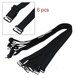 6 Pcs Bra Black Soft Adjustable Elastic Shoulder Straps