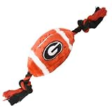 Georgia Bulldogs Two Tone Plush Football Dog Toy