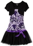 Amy Byer Girls 7-16 Print Cheetah Tutu Dress With Shrug