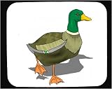 Decorated Mouse Pad with green, duck, wood, bird
