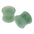 Green Aventurine Stone Plugs - 10G - Sold as a Pair