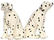 Ceramic Pottery Dalmation Dog Salt and Pepper Shakers 3.5"H Two Sets