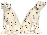 Ceramic Pottery Dalmation Dog Salt and Pepper Shakers 3.5"H Two Sets