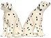 Ceramic Pottery Dalmation Dog Salt and Pepper Shakers 3.5"H Two Sets