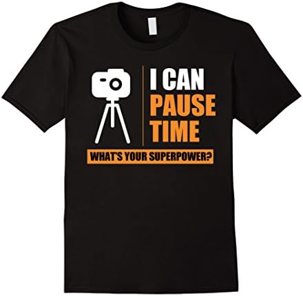 Men's I Can Pause Time What's Your Superpower T Shirt XL Black