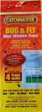 Catchmaster Bug & Fly Clear Window Traps Non-toxic! 4 Per Pack/ 3 Packs Per Order