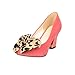 Charm Foot Fashion Bows Womens High Heel Chunky Heel Pumps Shoes