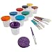 Non-Spill Paint Pots & Brushes Set
