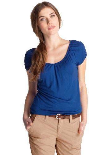 ESPRIT Damen T-Shirt, C27695, Gr. 38 (M), Blau (435 newport blue) Preisvergleich