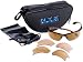 NYX Arrow Sunglasses with 3 Interchangeable Lenses (Brown Tortoise Frame/Amber-Brown 3-Lens Set)