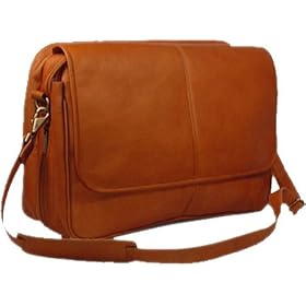 David King Leather 194 Expandable Messenger Bag