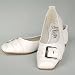 s.OLIVER Damen Ballerina, Zierschnalle, Decksohle Leder, weiss